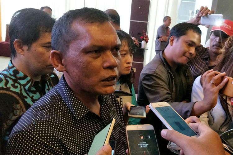 Ketua Panitia Rapat Umum Relawan Jokowi, Viktor S Sirait ketika ditemui di Gado-gado Boplo, Menteng, Jakarta, Jumat (20/7/2018). 