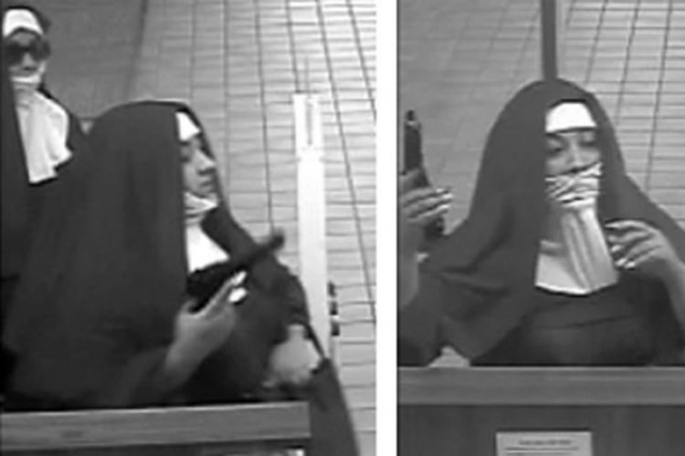Dua orang perempuan menyamar menjadi biarawati dan merampok sejumlah bank di AS. (FBI Philadelphia/Twitter)