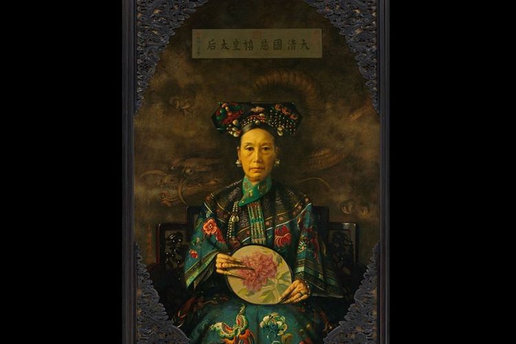 Lukisan yang menggambarkan Permaisuri Cixi ini karya Herbert Vos yang menjadi koleksi Harvard Art Museums. (Britannica)