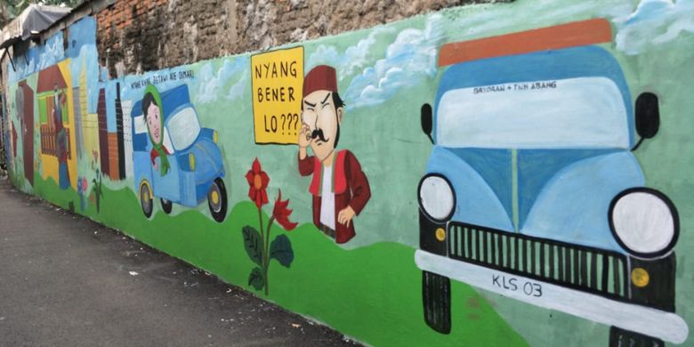 Mural karya Petugas PPSU Kelurahan Kebayoran Lama Selatan, Jakarta Selatan.