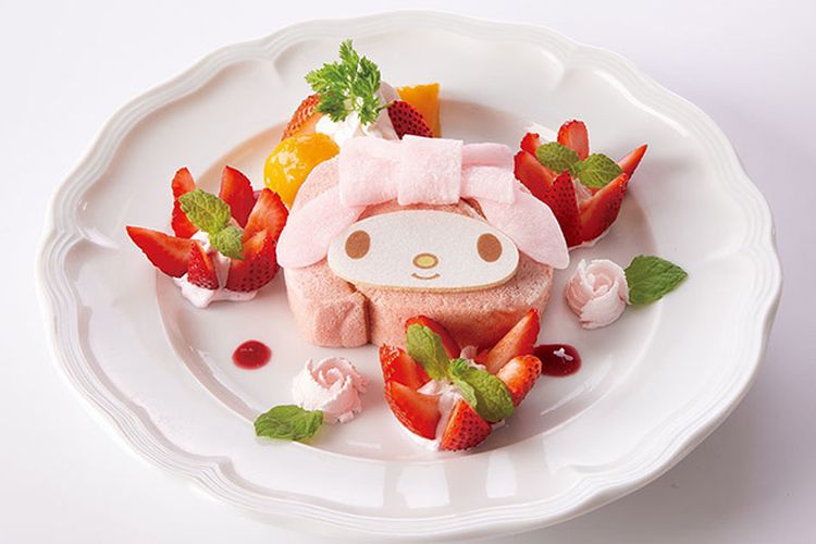 Strawberry roll cake (1490 yen)