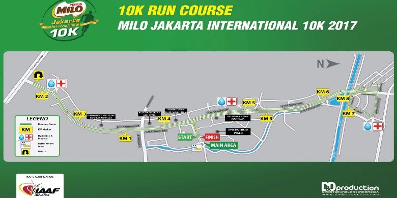 RUte MILO Jakarta International 10 K