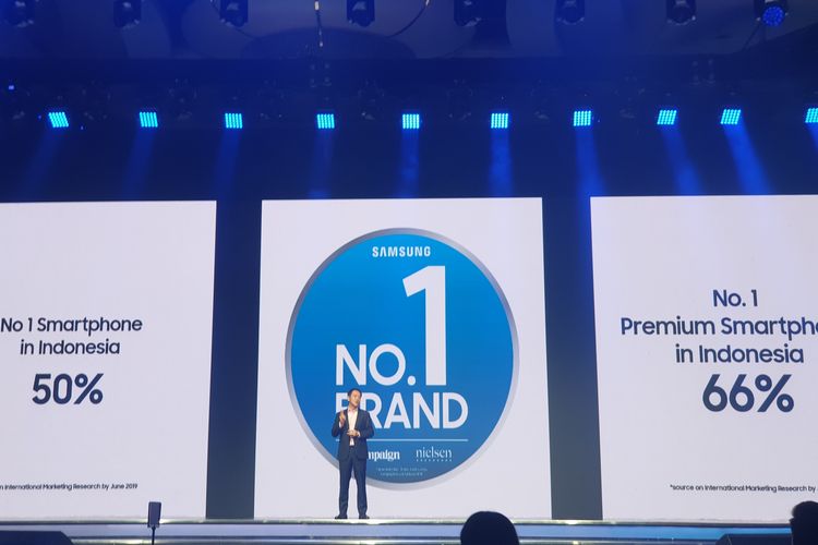 Bernard Ang, IT & Mobile Business Vice President Samsung Indonesia, dalam acara peluncuran Galaxy Note 10 di Jakarta pada Rabu (21/8/2019).