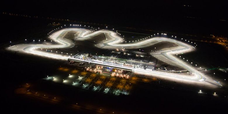 Sirkuit Internasional Losail, Qatar, yang akan menjadi tuan rumah seri pertama MotoGP, 23-26 Maret. 