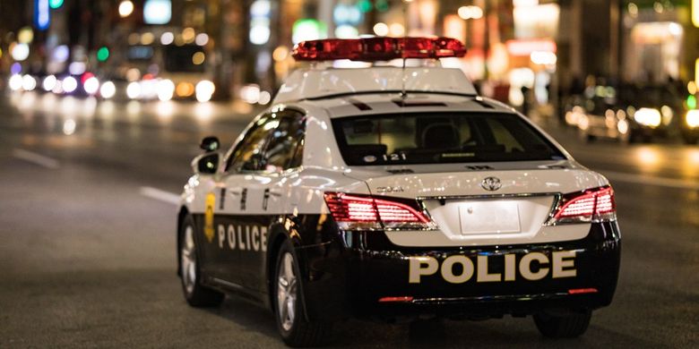 Ilustrasi mobil polisi.