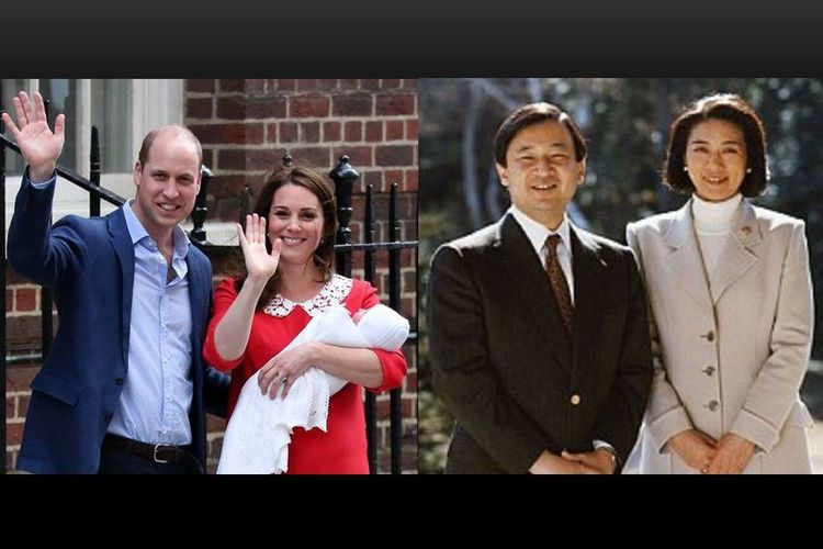 Putri Masako dan Pangeran Naruhito (kanan) dan pasangan Pangeran William dan Kate Middleton.