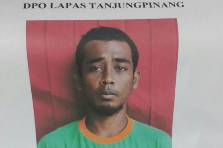 Muhammad Effendi, salah satu warga binaan yang kabur dari Lapas Tanjungpinang.