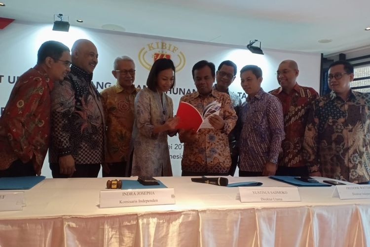 Rapat Umum Pemegang Saham Luar Biasa (RUPSLB) PT Estika Tata Tiara Tbk di Jakarta, Rabu (22/5/2019).