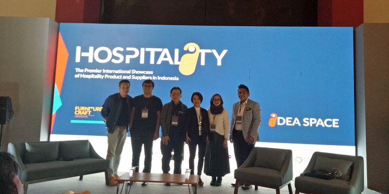 Talkshow Hospitality 2018 dengan tema How this industry see its adaptive capability? Is it already part of its DNA or still a major dilemma? yang diselenggarakan di JIExpo Kemayoran, Jakarta, Rabu (24/10/2018).