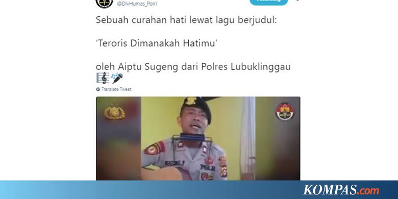 Viral, Video Polisi Nyanyikan Lagu soal Teroris