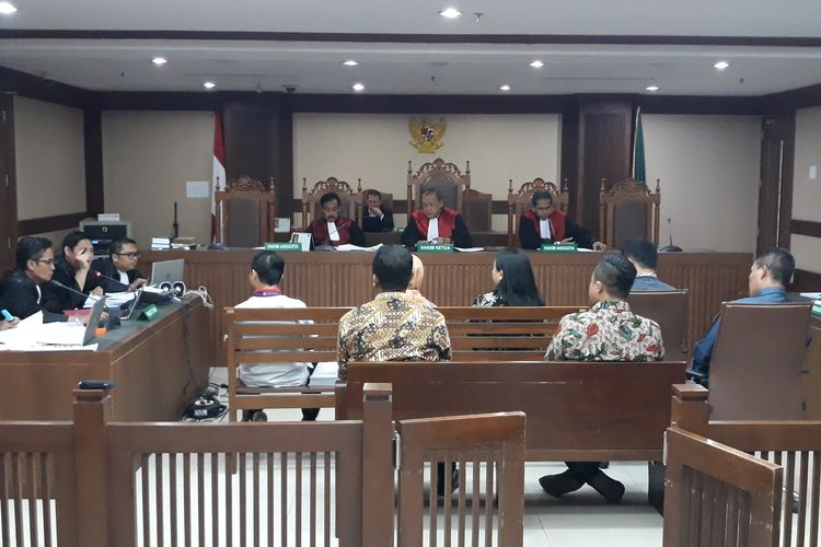 Sidang kasus korupsi dengan terdakwa Sekjen KONI Ending Fuad Hamidy di Pengadilan Tipikor Jakarta, Kamis (25/4/2019).
