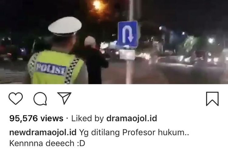 Viral video seorang polisi lalu lintas dimarahi oleh seorang pria yang mengaku sebagai profesor hukum