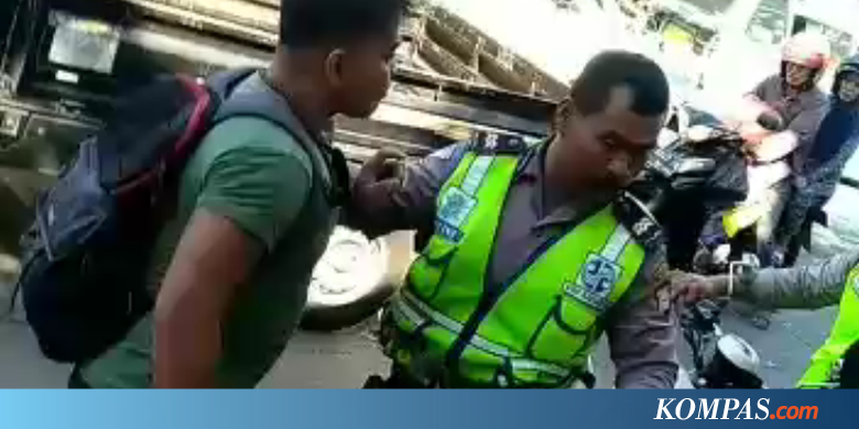 Pria Berbadan Kekar yang Bergulat dengan Polantas Menangis Minta Maaf