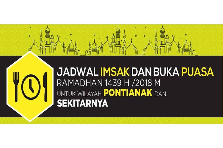 Jadwal imsak dan buka puasa di Pontianak