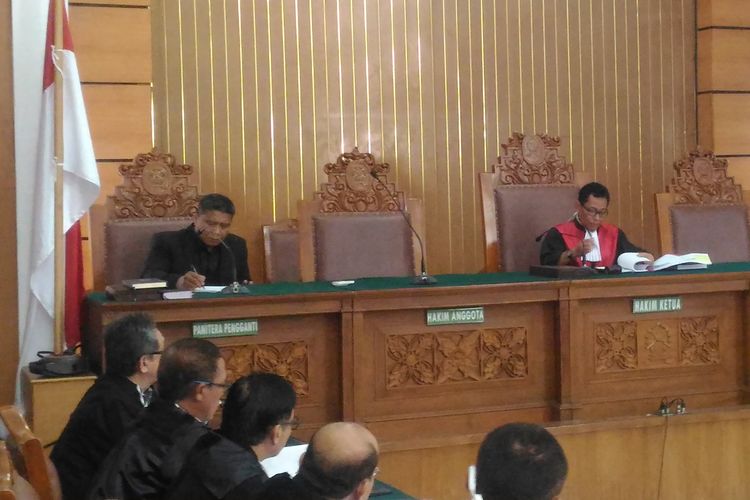 Ketua Majelis Hakim Agus Widodo di PN Jakarta Selatan, Senin (22/4/2019). 
