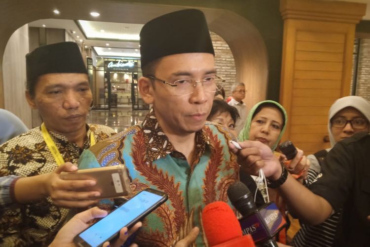 Wakil Ketua Badan Pemenangan Pemilu Legislatif dan Pemilihan Presiden DPP Golkar, Zainul Majdi atau Tuan Guru Bajang (TGB) di Hotel Aryaduta, Jakarta, Sabtu (9/2/2019)