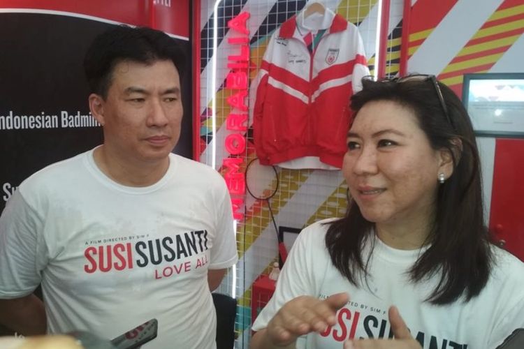 Susy Susanti (kanan) dan Alan Budikusuma