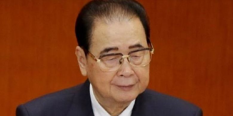 Li Peng. Mantan Perdana Menteri China yang dikenal sebagai Jagal Beijing karena perannya dalam peristiwa Tiananmen 1989 silam.