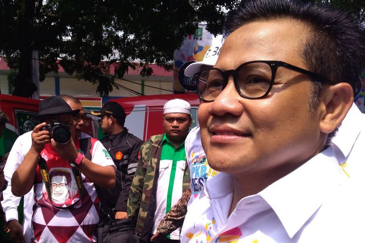 Ketua Umum Partai Kebangkitan Bangsa (PKB) Muhaimin Iskandar dalam PKB Jabar Fest for 2019 di Bandung, Minggu (2/12/2018).