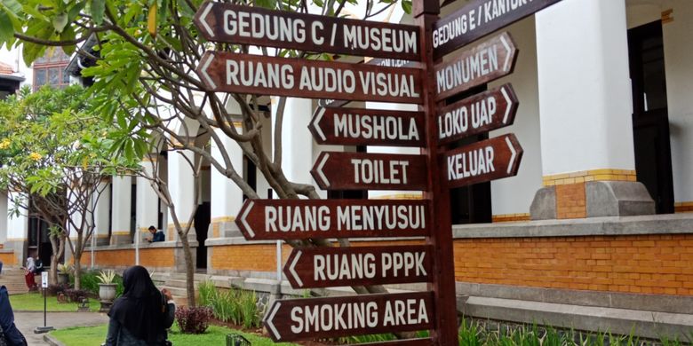 Fasilitas wisata sejarah perkereta apian di Lawang Sewu, Semarang, Rabu (28/3/2018).