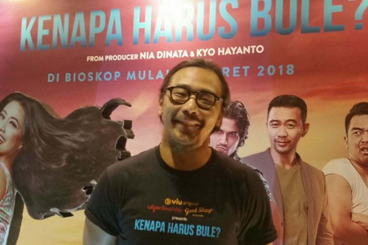 Michael Kho saat ditemui usai jump pers Film Kenapa Harus Bule? di Plaza Indonesia, Jakarta Pusat, Kamis (15/3/2018).