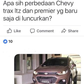 Salah seorang anggota komunitas Chevrolet Trax Indonesia yang mempertanyakan pemasangan emblem di Trax warna Coopertino
