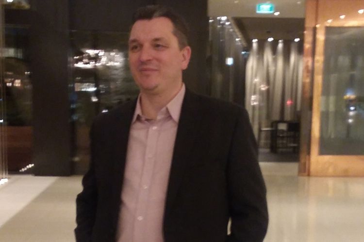 Presiden Direktur PT Telkomtelstra Erik Meijer saat ditemui dalam rangkaian acara Telstra Vantage 2018, Rabu (19/9/2018) di Melbourne, Australia.