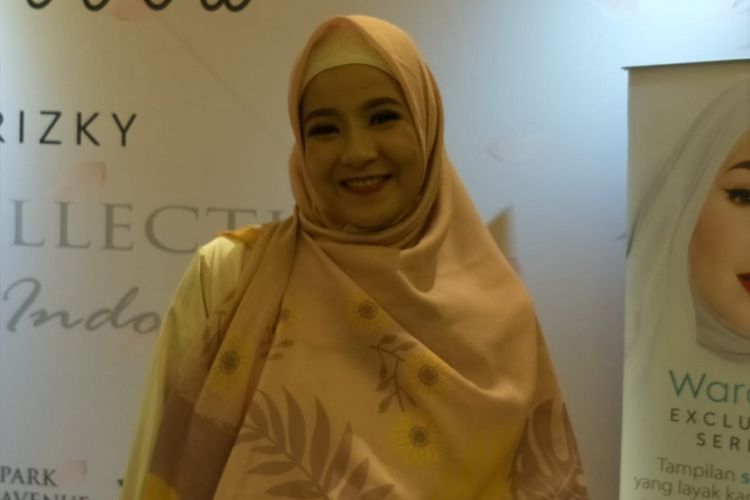 Natasha Rizky saat ditemui usai Launching Alur Cerita by Natasha Rizky di kawasan Gandaria, Jakarta Selatan, Jumat (23/11/2018).
