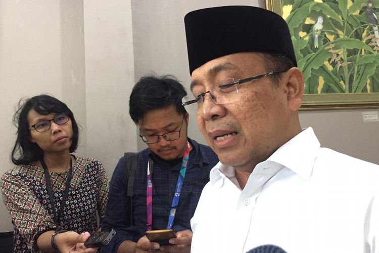 Menteri Sekretaris Negara Pratikno di Istana Kepresidenan Jakarta, Jumat (5/4/2019).