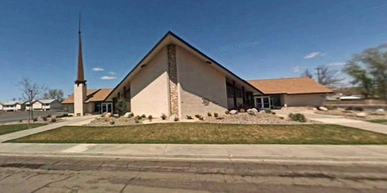 Suasana Gereja Orang Kudus Akhir Zaman di Fallon, Nevada, Amerika Serikat. Pada Minggu (22/7/2018), terjadi penembakan yang menewaskan satu orang dan melukai seorang lainnya tersebut.