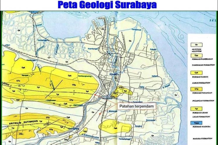 Peta Geologi Kota Surabaya