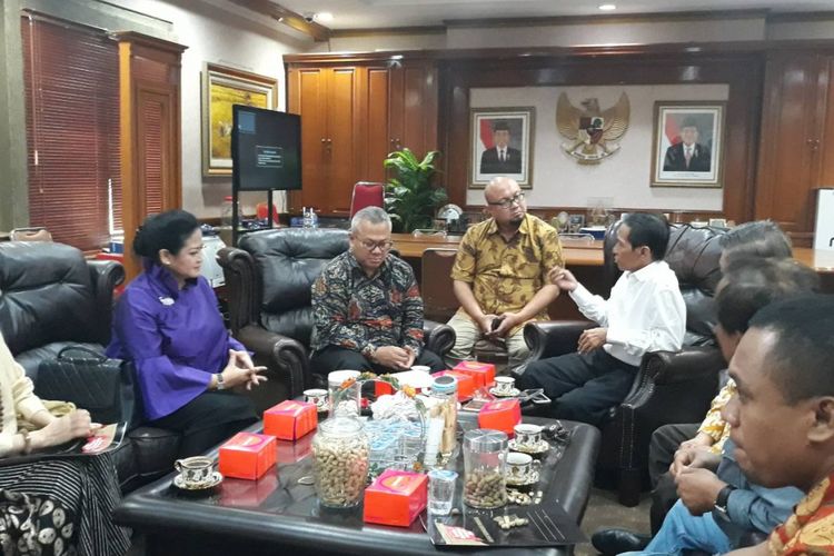 Pertemuan MBI dan KPU di Gedung KPU, Jakarta, Selasa (4/12/2018).