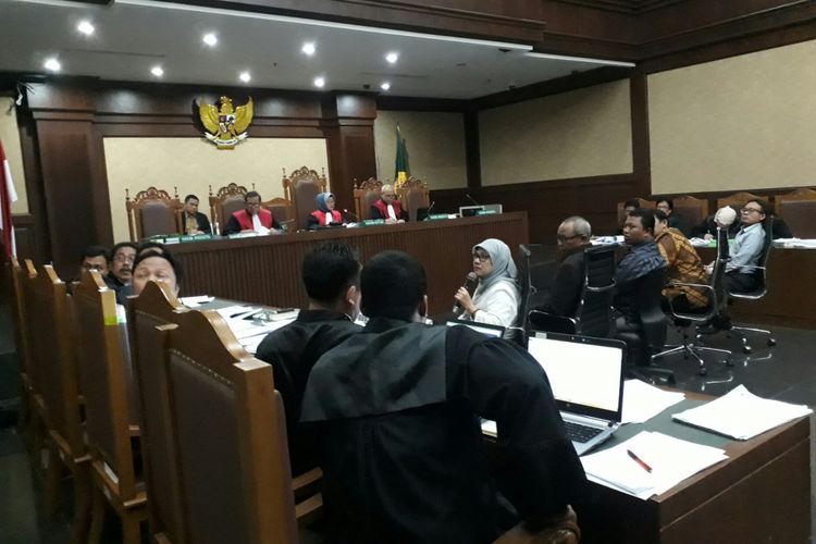 Sidang pemeriksaan saksi kasus suap opini wajar tanpa pengecualian (WTP) Kemendes PDTT oleh BPK RI, di Pengadilan Tipikor, Jakarta, Rabu (30/8/2017)