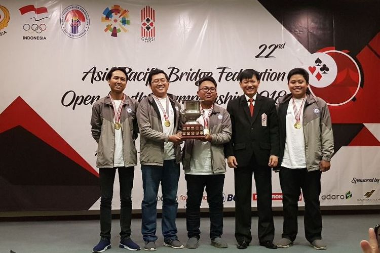 Tim bridge Indonesia berhasil mencapai target dalam Kejuaraan Junior Bridge Asia-Pasifik bertajuk 22nd Asia Pacific Bridge Federation Youth Championship 2018 yang berlangsung di Wisma Kinasih, Bogor pada 13-20 April 2018