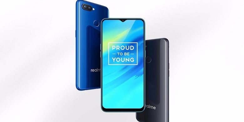 Realme 2 Pro memiliki layar sebesar 6,3 inchi dengan poni dewdrop serta resolusi full HD+ 