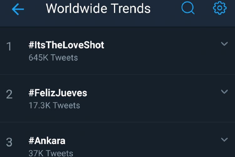 Musik video EXO berjudul Love Shot menjadi trending topic dunia di Twitter setelah diluncurkan pada Kamis (13/12/2018).
