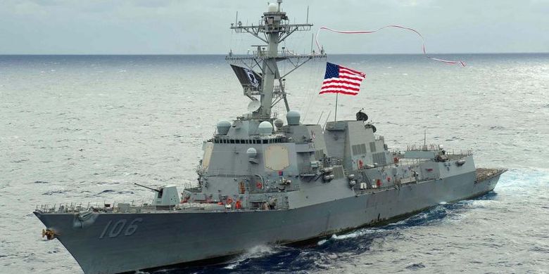 USS Stockdale, kapal perusak berkekuatan rudal pemandu milik Amerika Serikat yang melintasi Selat Taiwan pada pekan ini.