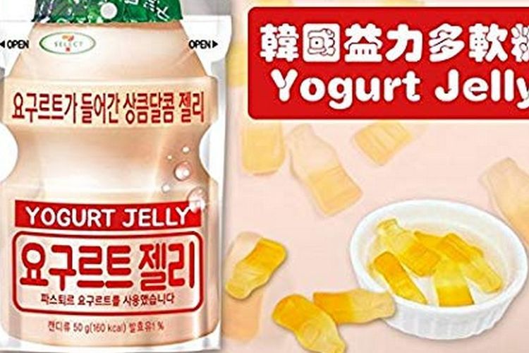 Permen jelly rasa susu probiotik yang terkenal sebagai pilihan oleh-oleh di Korea Selatan. 