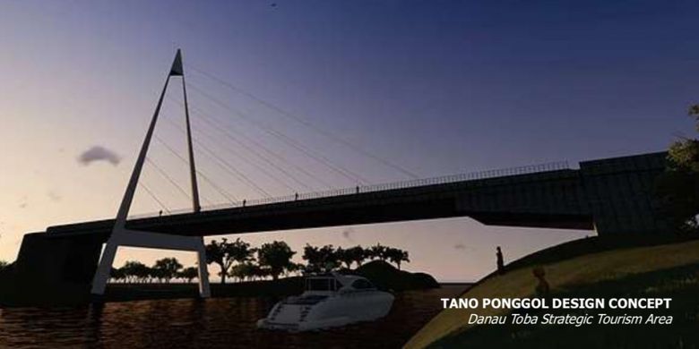 Konsep desain Jembatan Tano Ponggol di Sumatera Utara.