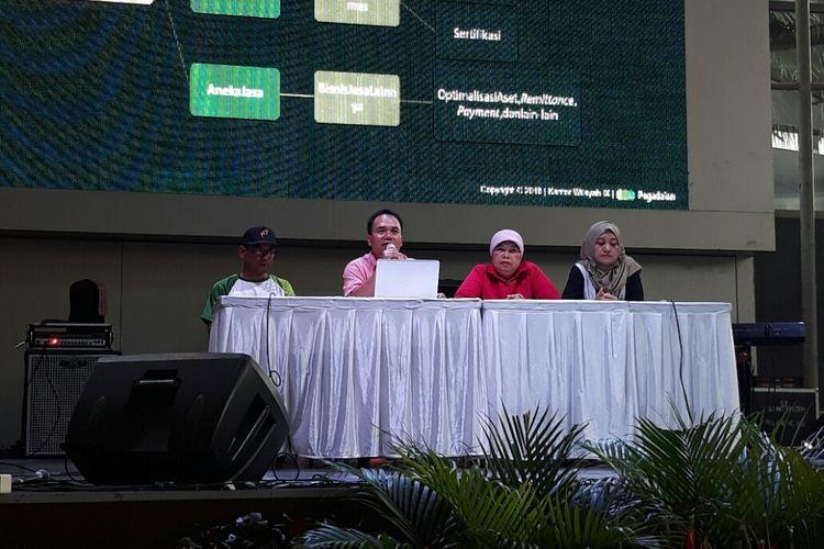 Launching Pegadaian Digital Service di Jakarta, Minggu (1/4/2018).