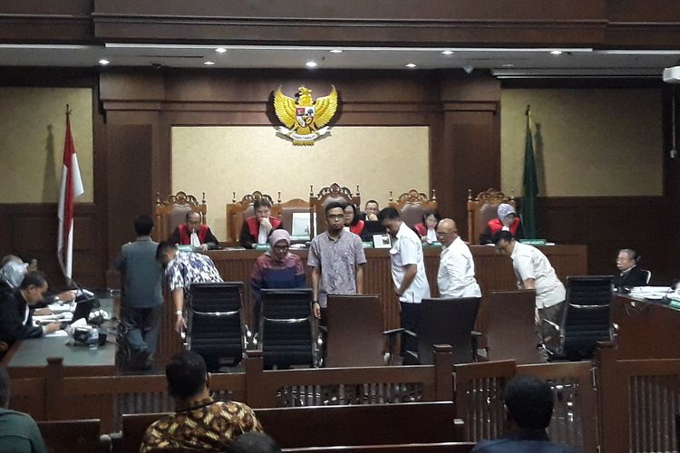 Enam pejabat dan pegawai Direktorat Cipta Karya Kementerian PUPR bersaksi di Pengadilan Tipikor Jakarta, Senin (8/4/2019).