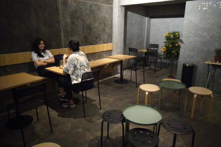 Suasana Kafe Sunyi House of Coffee and Hope, Jalan Fatmawati, Jakarta Selatan, Kamis (18/7/2019)