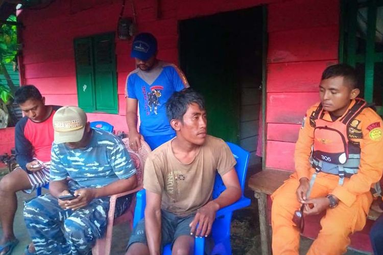Andi Mico, nelayan asal Kabupaten Halmahera Tengah, Maluku Utara ditemukan di perairan Raja Ampat, Papua, Rabu (15/05/2019) dalam keadaan selamat
