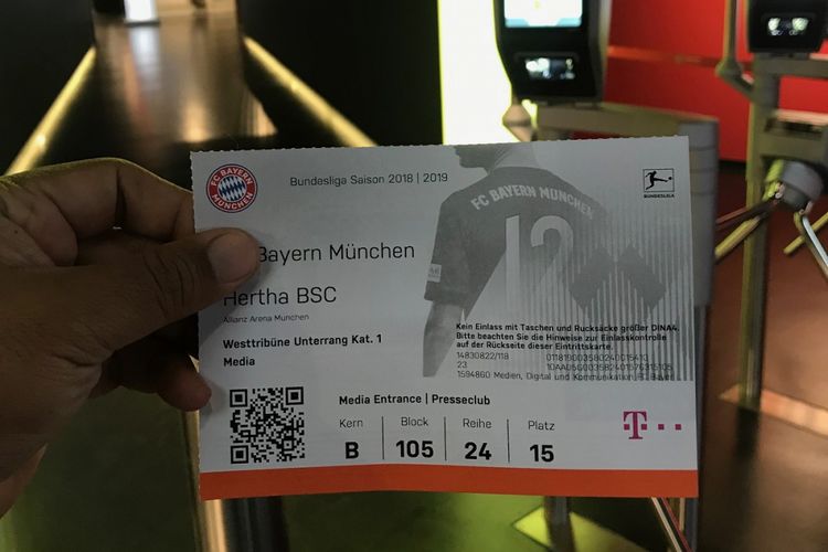 Tiket pertandingan Bayern Muenchen vs Hertha Berlin di Allianz Arena, 23 Februari 2019. 