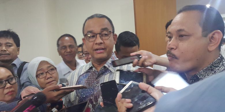 Gubernur terpilih DKI Jakarta Anies Baswedan di Gedung DPRD DKI Jakarta, Jalan Kebon Sirih, Selasa (10/10/2017).