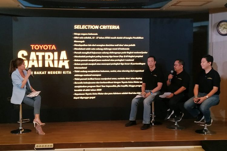 Toyota kembali menggelar pogram Satria yakni Satukan Bakat Negeri Kita