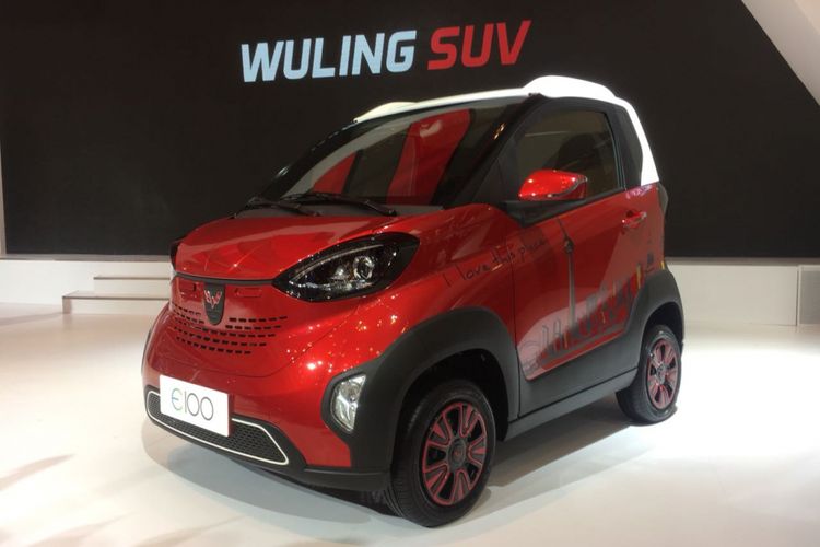 Mobil listrik Wuling E100 di GIIAS 2018.