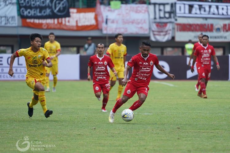 Laga Persija vs Bhayangkara FC di Stadion Patriot, Bekasi, 10 Agustus 2019.