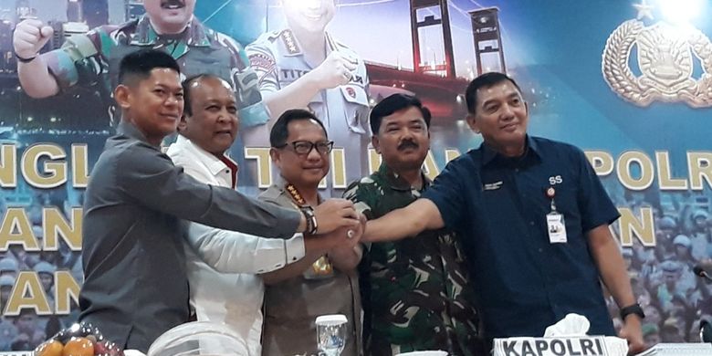 Rapat koordinasi pengamanan Asian Games di Polda Metro Jaya, Senin (30/7/2018).