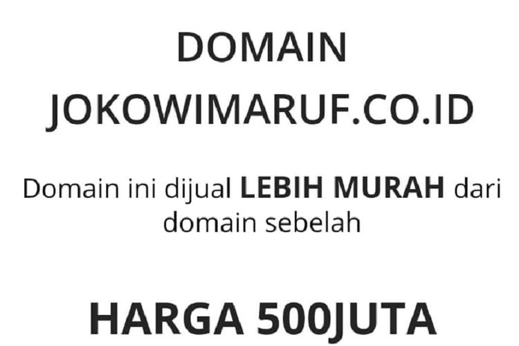 Situs jokowimaruf.co.id yang ditawarkan Aditya